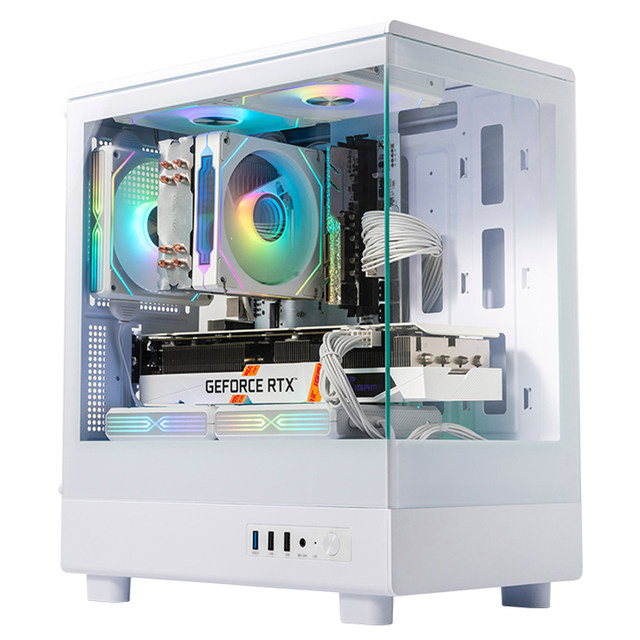 Patriot V60 Sea View Room Case Matx Panoramic 240 Water-Cooled White Gaming Desktop Computer Case