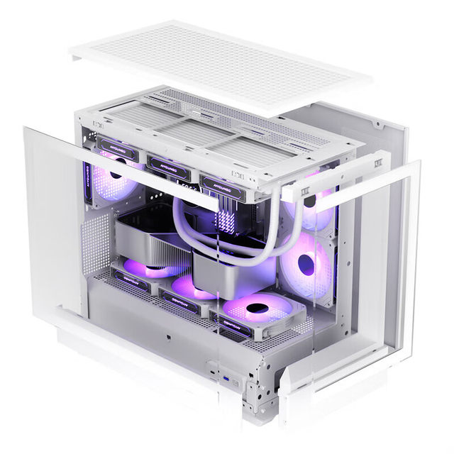 Patriot Star Can Lan Sea View Room Chassis MATX White 360 ​​Water-cooled Desktop Host Desktop Computer Chassis