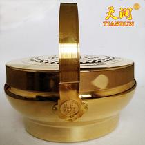 Extra thick knot number pure copper fire-charged cage basin warmer special hand-warming bride dowry housewarming new home wedding supplies