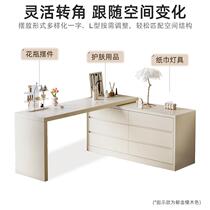 Dresser bucket cabinet integrated bedroom minimalist modern makeup bench nightstand 2023 new desk make-up table solid wood