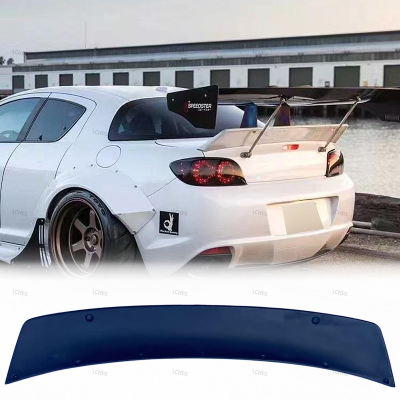 Подходит для Mazda Mazda RX8 SE3P модифицированное заднее крыло высокого давления, настоящая модель rocket rabbit из углеродного волокна, без перфорации Изображение 1