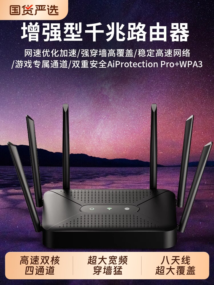 Маршрутизатор домашний высокоскоростной гигабитный 5g двухдиапазонный беспроводной wifi6 через стену king game студенческое общежитие киберспорт мобильный оптический усилитель сигнала cat большие и малые квартиры покрытие всего дома новинка 2025 года Изображение 1