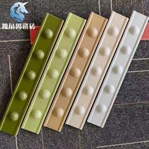 French retro bathroom raised dot waist line strip 50x300 tile belt wall tile closing strip decorative strip