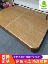Customized steel and wood rounded corners movable classroom podium step platform raised platform wooden spliced ​​stage