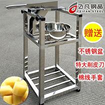Sugarcane guillotine sugarcane sectioning machine stainless steel bracket sugarcane turn knife sugarcane slicer tube cutting machine