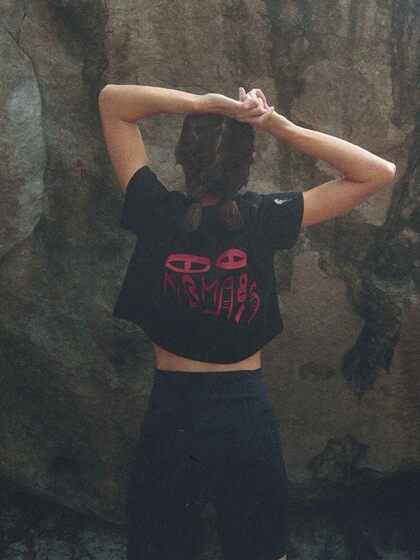 Karma8a Real Series Crop Top Short Tee 암벽 등반 짧은 스포츠 티셔츠