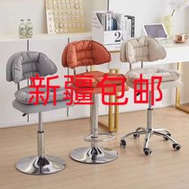 Xinjiang bar chair simple and light luxury front desk chair computer chair rotating lifting cashier chair household high chair comfortable