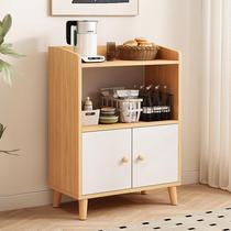 Tea cabinet storage cabinet living room wall integrated storage cabinet kitchen household storage cabinet solid wood color sideboard