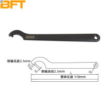 BeFu T Round Head Moon Crescent Wrench Round Nut Side Hole Hook Wrench Water Meter Cover Semicircle Hook Wrench Hook Type Wrench