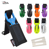 Diving line cutter multi-color portable underwater line cutter diver cut rope net escape lifesaving rescue knife KF-963