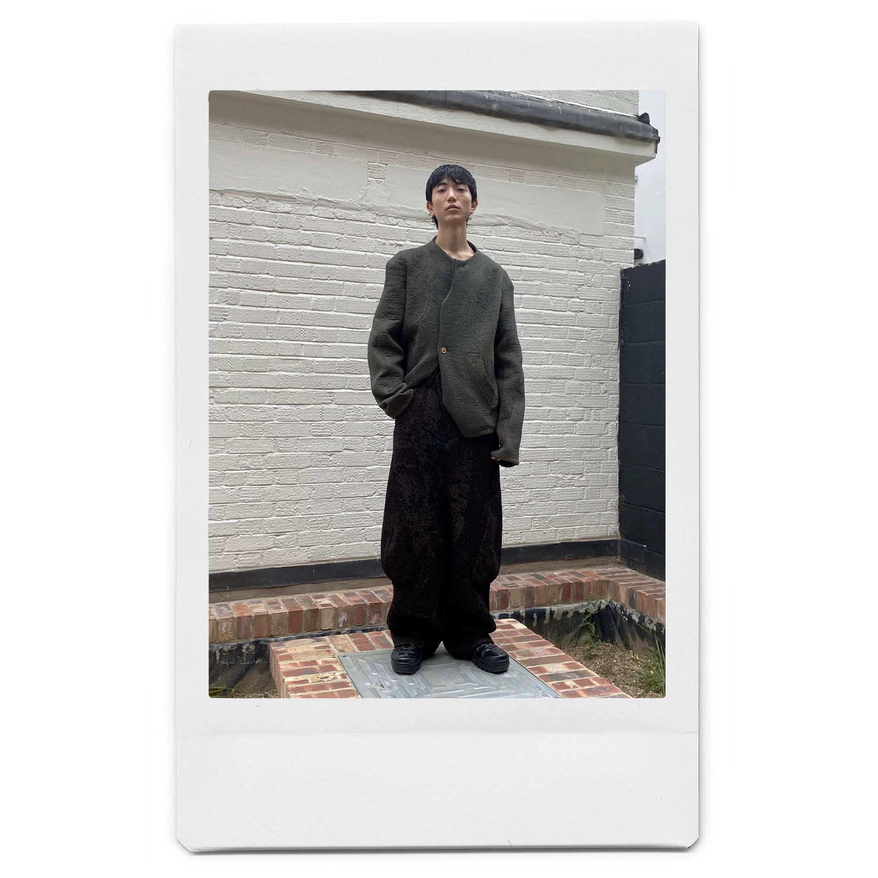 Rangar/ epping Hollow shoulder hollow shape Pine green spring jacket predetermined end