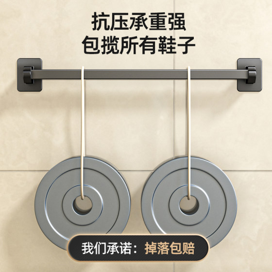 拖鞋架浴室免打孔壁挂式卫生间厕所鞋子架墙壁门后沥水收纳置物架