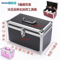 Professional beauty and hairdressing toolbox manicure box aluminum alloy hairstylists special barbering trolley case travel case