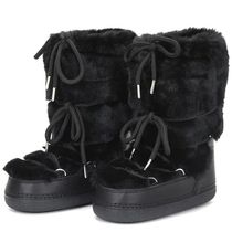 2023 Winter Snow Boots Women Ski Boots Fluffy Hairy Lace Up