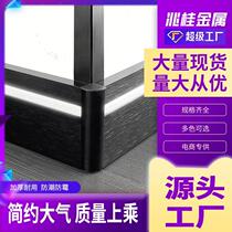 Aluminum alloy cabinet baseboards with LED lights illuminated baseboard lights with kitchen cabinet bottom baseboards with lights