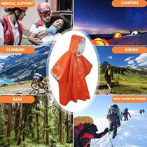Multifunctional raincoat two-color tensile aluminum foil outdoor outdoor rescue anti-hyperthermia emergency raincoat hiking blanket insulation