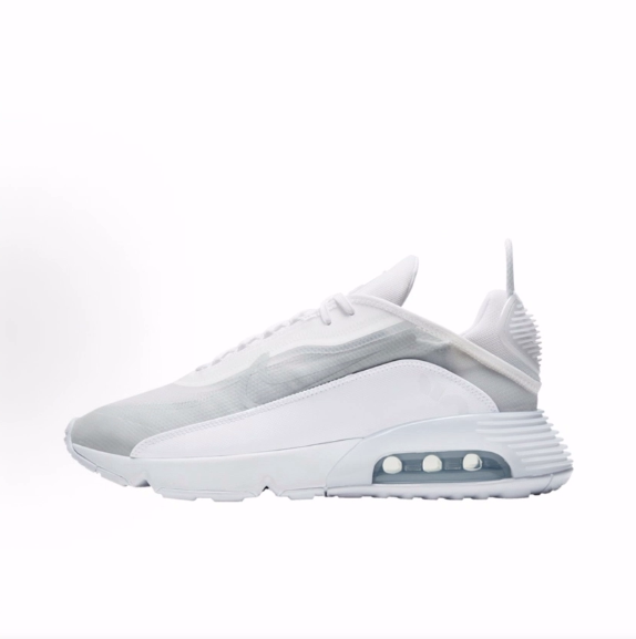 Nike Air Max 2090 Retro Wear-Resistant Low-Top Casual Running Shoes for Men and Women, Pure White