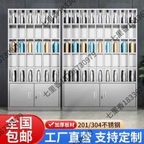 Stainless steel water cup cabinet factory multi-compartment storage cabinet break room tea cup cabinet storage cabinet employee storage water cup manufacturer