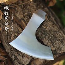 Large firewood splitting ax handmade high manganese steel forged woodworking ax head splitting firewood felling tree logging ax outdoor ax tomahawk