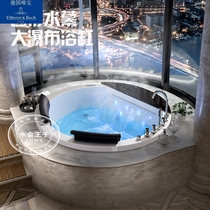 German Villeroy & Boch acrylic round embedded double surf massage thermostatic bathtub 1 5 1 7 meters waterfall
