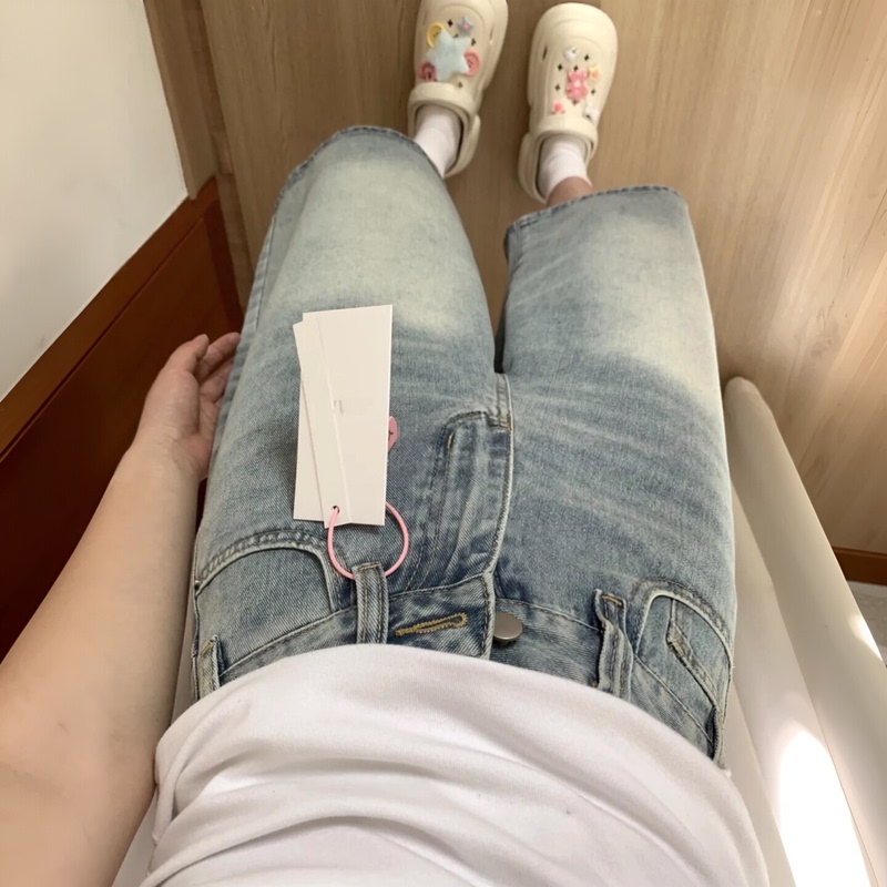 Light Blue Cropped Wide-Leg Jeans for Women 2026 Summer New High-Waisted Loose Slimming Casual Versatile Straight-Leg Mid-Length Pants Light Blue Cropped Wide-Leg Jeans for Women 2026 Summer New High-Waisted Loose Slimming Casual Versatile Straight-Leg Mid-Length Pants