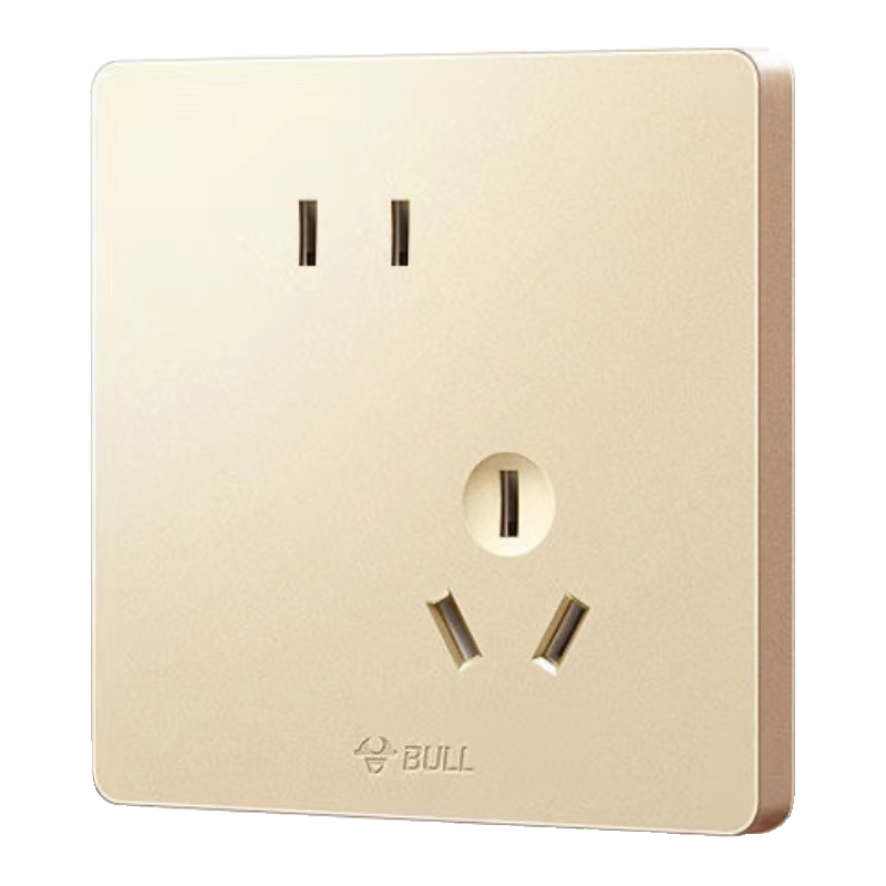 Bull G12.G37 Gold Beige Switch Socket Panel, Concealed Installation, Household Single Switch Five-Hole Air Conditioner Large Panel Socket