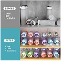 Cup storage in the cabinet new wine and water bottle storage rack PET transparent display rack desktop multi-layer water cup rack