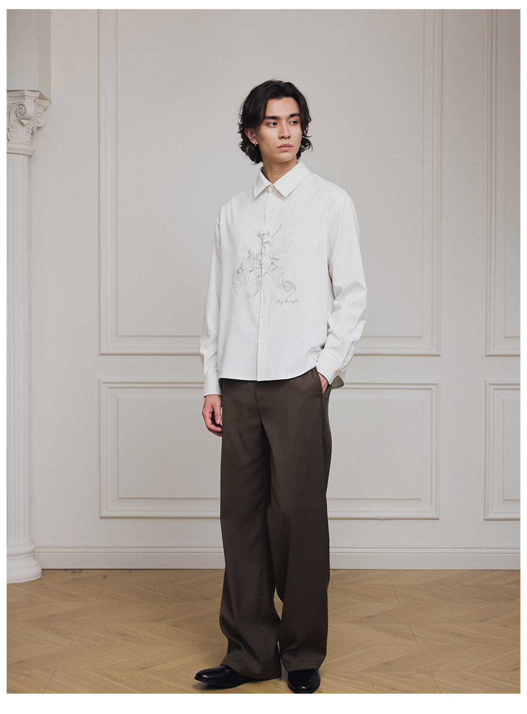 Stay the Night River Crossing Angel Wrinkle-Resistant Long-Sleeve Shirt