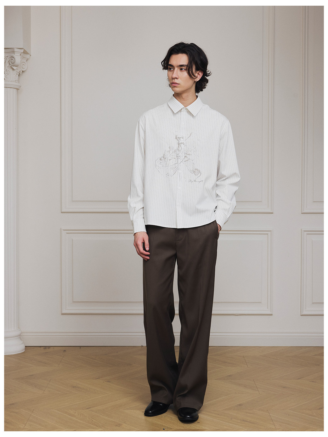 Stay the Night River Crossing Angel Wrinkle-Resistant Long-Sleeve Shirt