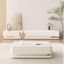 Light luxury modern simple extra long slate TV cabinet coffee table combination home Italian floor-standing large apartment Nordic floor cabinet