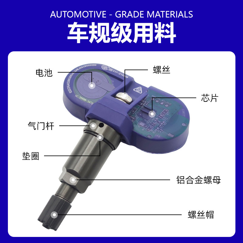 Tesla tire pressure sensor for Model 3, Model Y/S/X, with automatic Bluetooth pairing for original vehicle tire pressure monitoring
