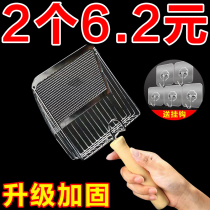 Cat litter shovel two-in-one metal stainless steel fine hole cat poop shovel mineral sand tofu sand mesh shovel large poop shovel artifact