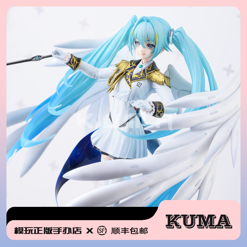 Коллекционная фигурка MegaHouse Lucrea Hatsune Miku x Gundam Wing Zero, совместная модель 45-летия, детализированная скульптура