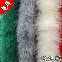 Colorful velvet strips fur decoration long strips of turkey wool strips bold and thickened clothing accessories raw edges long feather shawls