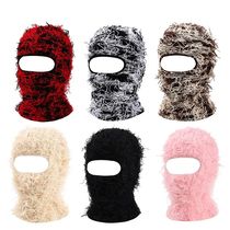 Balaclava Disressed Knitted Full Face Ski Mask for Men Women