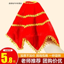 The two of them changed hands from the silk flower to the northeastern yangko dance octagonal scarf to the handkerchief a special red silk belt for children and a waist and drum belt.