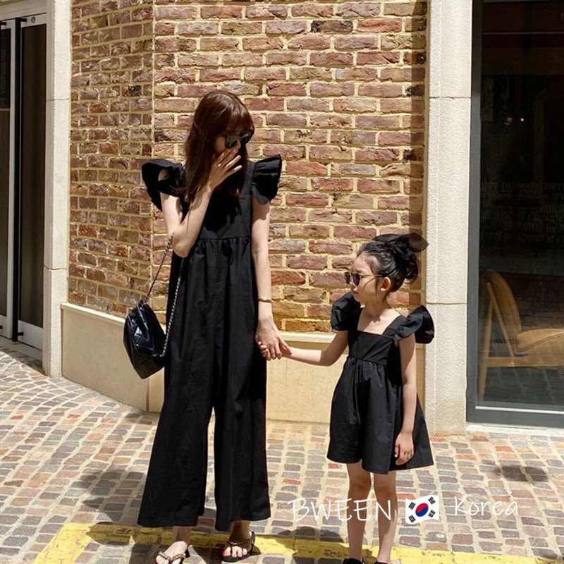 Special pro-submount Korean version of children's clothing 22 summer loaded with female dress square collar loose lotus leaf sleeves slim fit
