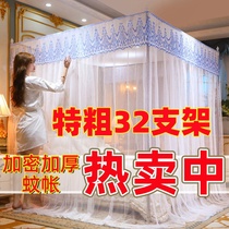 Mosquito net household 2023 new extra thick bracket fixed thickened encrypted floor-standing old-fashioned mosquito net three-door SR