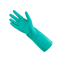 Industrial protective green oil-resistant nitrile gloves Car cleaning gloves Household dishwashing rubber gloves