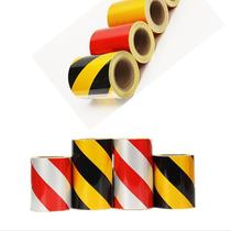 5cm wide red film gas station gas island reflective stickers anti-collision barrel reflective film factory tape black tape Xian