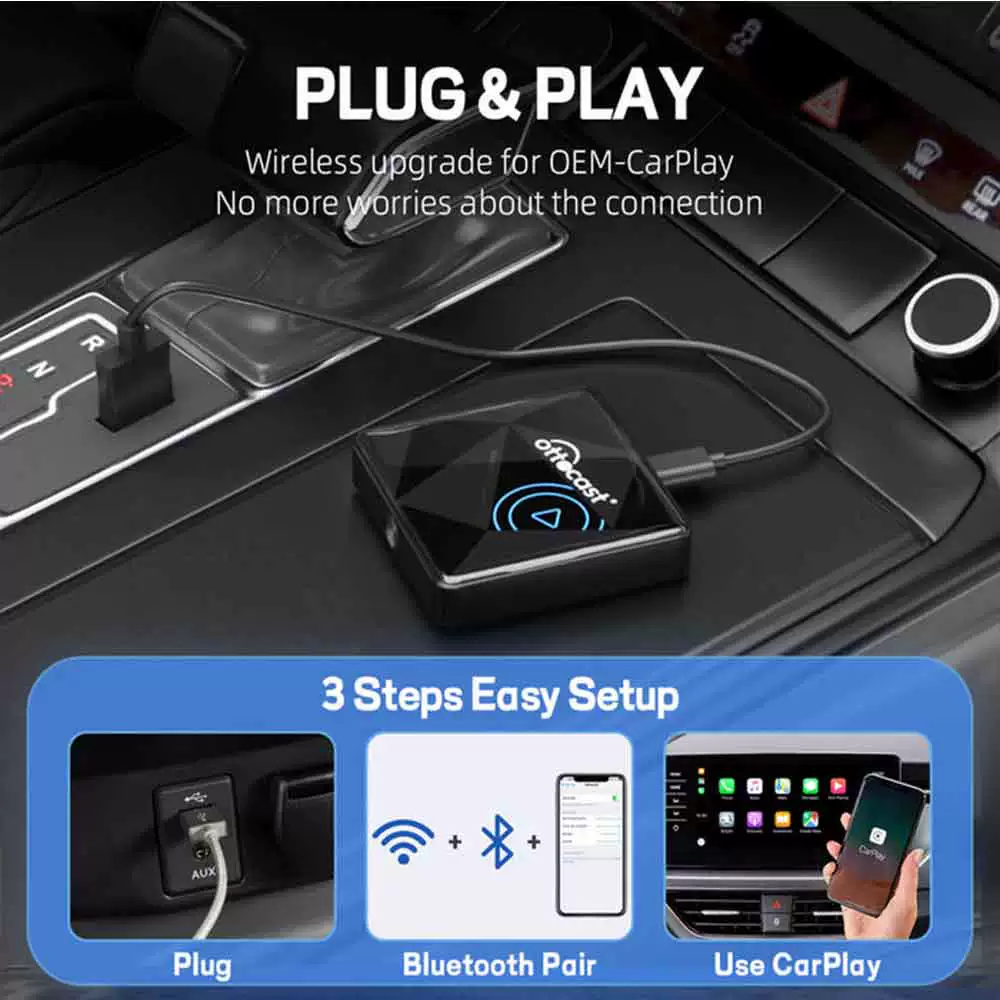 Адаптер OTTOCAST U2 Air Pro проводной к беспроводному CarPlay USB Do
