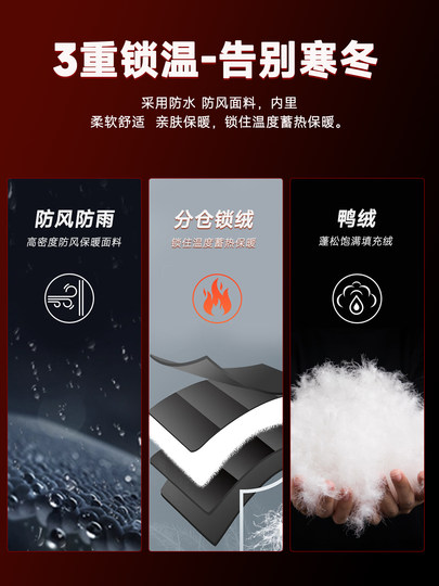 Зимняя мужская куртка Woodpecker 2025 с отстегивающимся капюшоном, утепленная, для мужчин среднего возраста, модель C