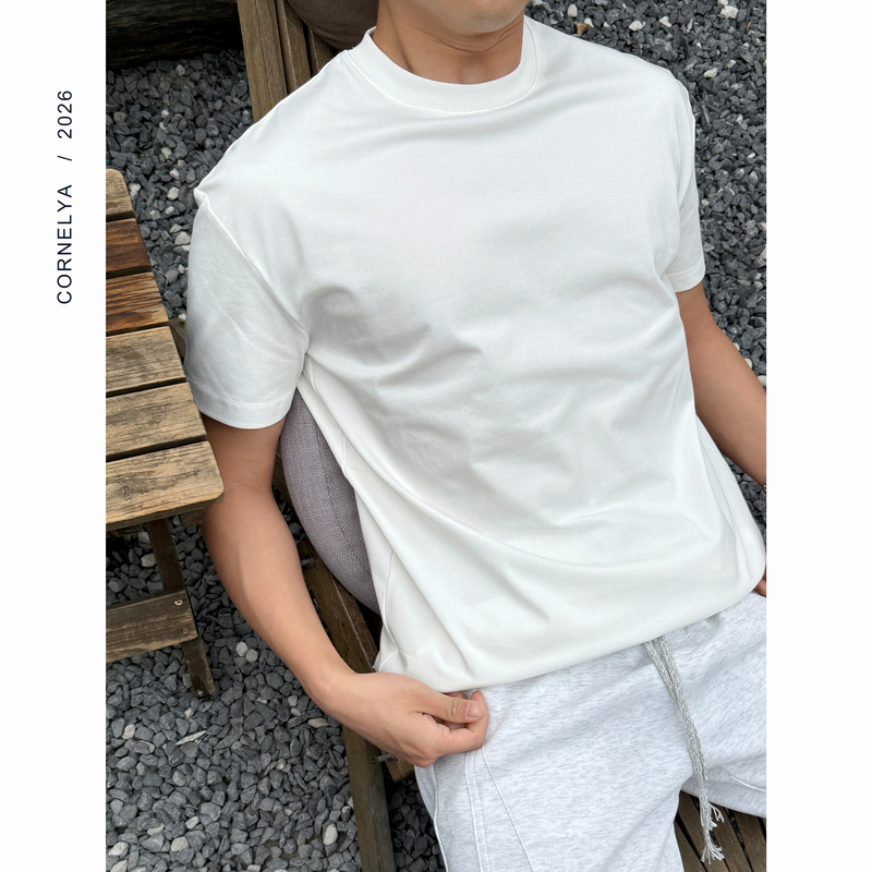 C / Cornelya Ration t' Cool-Touch Antibacterial Uv Sun Protection Technology Fabric Moisture-Wicking Quick-Drying Clean Version T-Shirt Short Sleeve