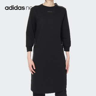 Adidas genuine neo women's round neck three-quarter sleeve sports dress du2376