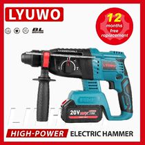 LYUWO 20V Electric Impact Drill Rotary Hammer Brushless Moto