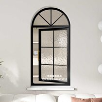 French casement window soundproof old steel window arc arched bathroom interior kitchen dark bathroom lighting small window customization