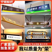 Shopping mall hangtag light box sign underground garage luminous character outdoor hospital double-sided parking lot hanging sign production