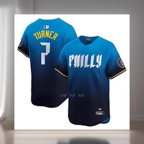 Philadelphia Phillies Phillies Jersey 7# Turner Mens and Womens Embroidered Baseball Jersey