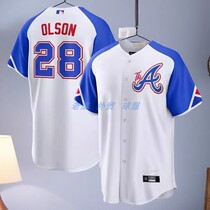 Atlanta Braves Atlanta Braves Sports Jersey 28# Olson Embroidered Baseball Jersey