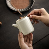 A Few Joys Kiln Moon White Round Longs Pot small capacity Delicate Ceramic Teapot Tea Tea Home Ru Porcelaine Utive Tea Suit